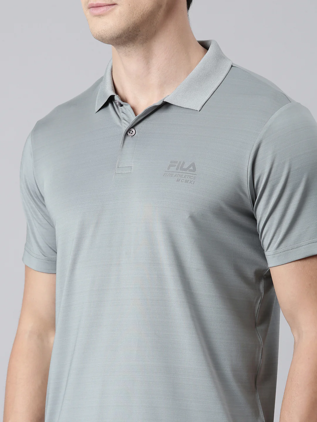 Fila Men Lime Green T-Shirts Regular Fit - Image 4