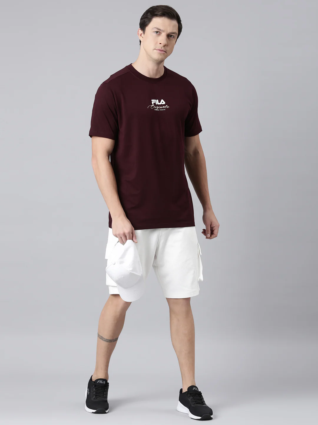 Fila Men Maroon T-Shirts Regular Fit - Image 7