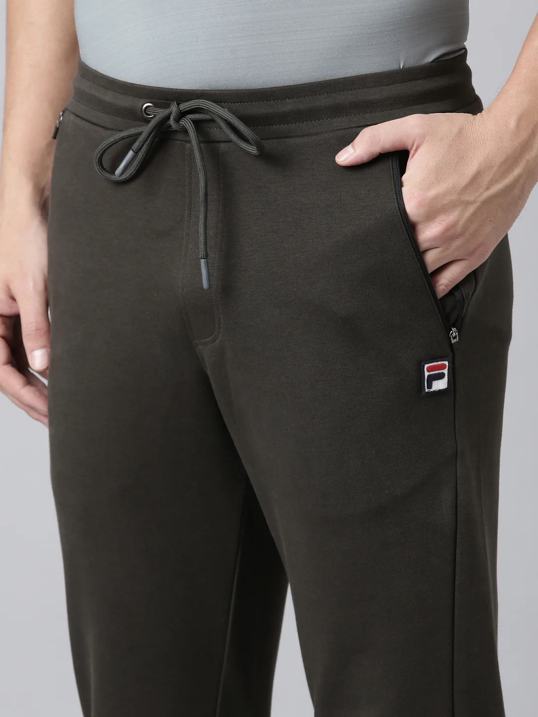 Fila Men Olive Bottom Wear Regular Fit - Image 9