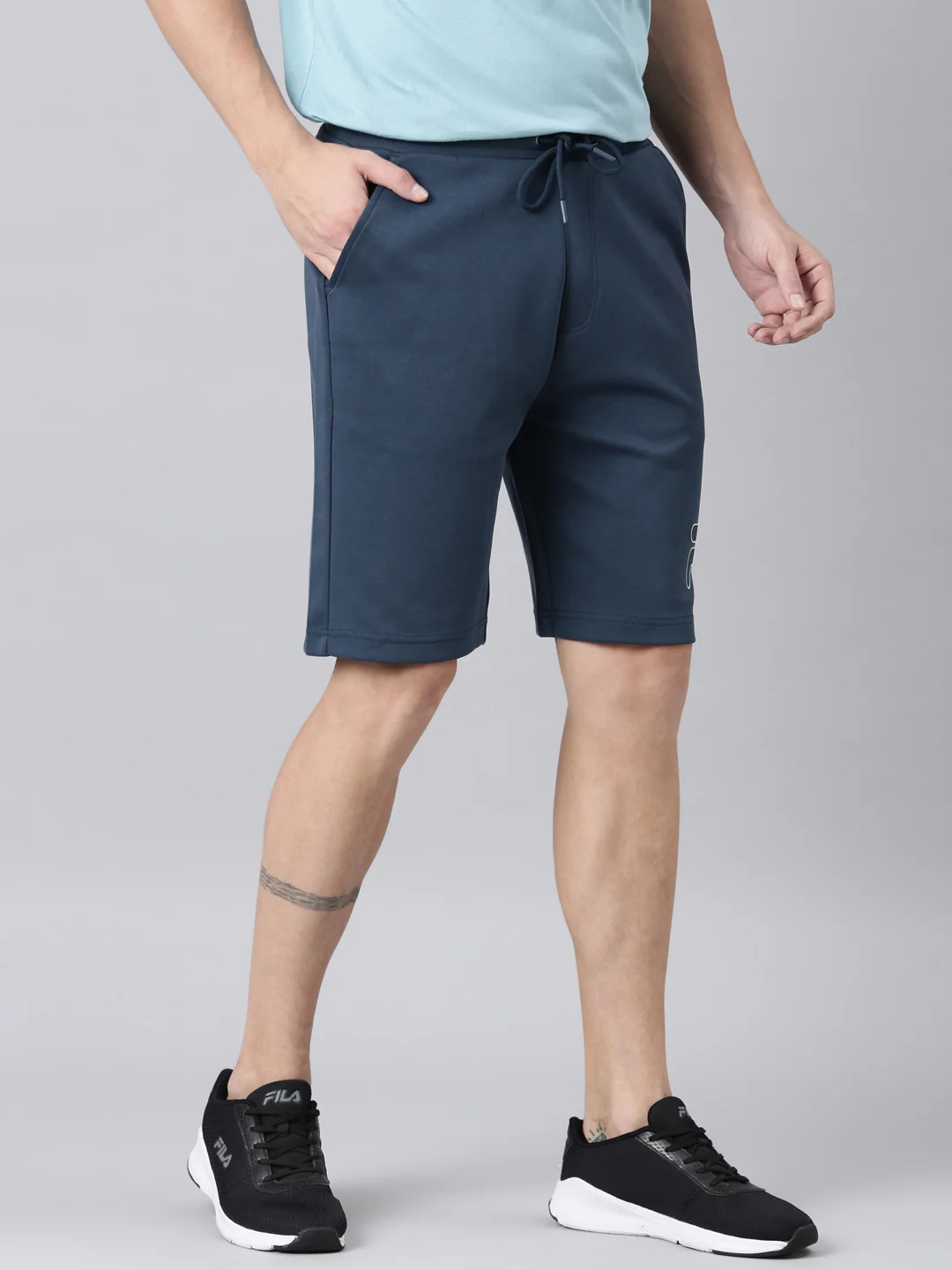 Fila Men Teal Shorts Regular Fit - Image 3