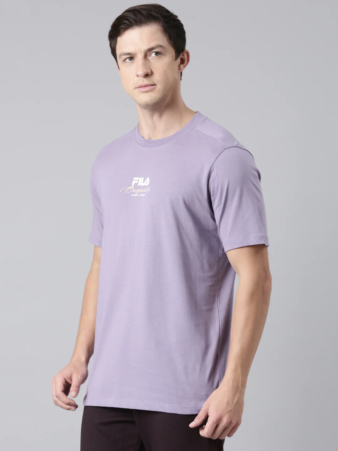 Fila Men Violet T-Shirts Regular Fit - Image 4