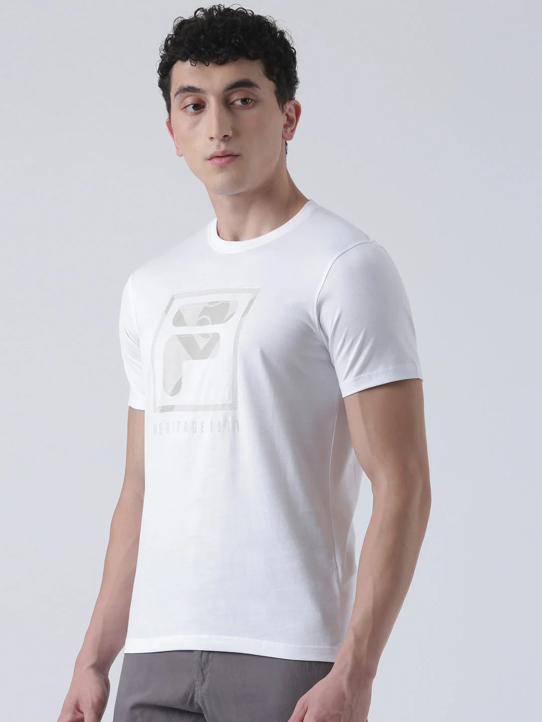 Fila Men White T-Shirt Slim Fit - Image 4