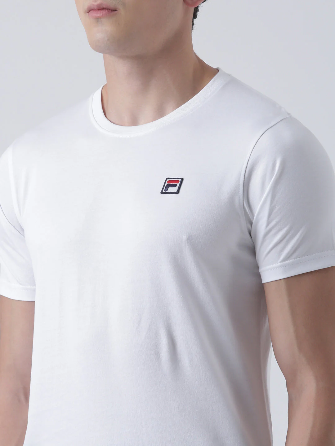 Fila Men White T-Shirt Slim Fit - Image 3