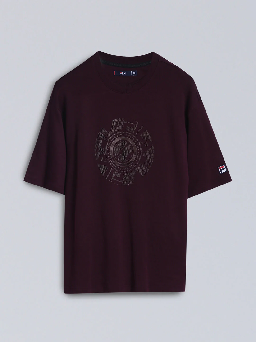 Fila Men Wine T-Shirt Loose Fit - Image 9