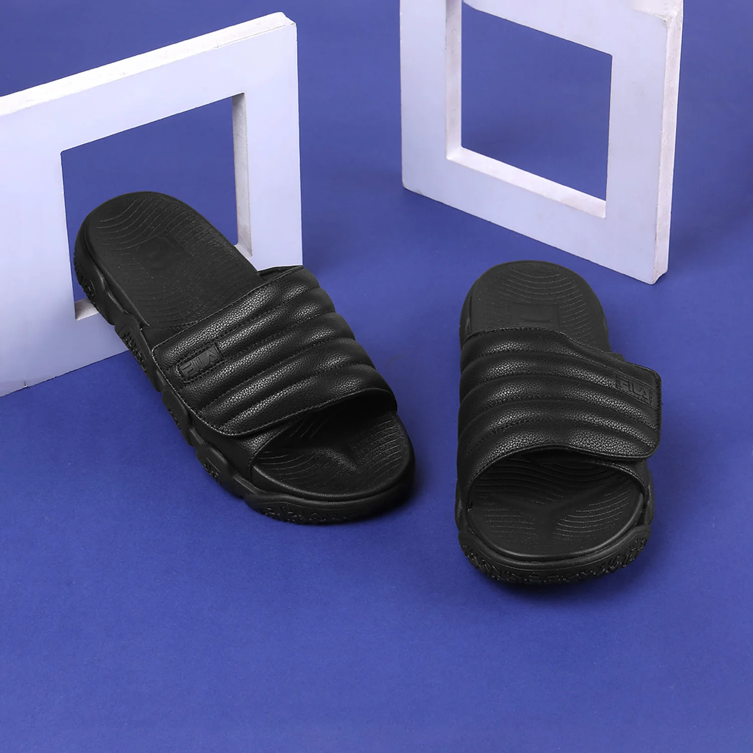 Fila Unisex Forida Black Sliders - Image 3