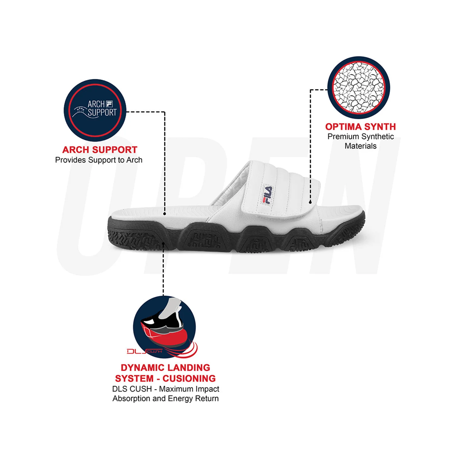 Fila Unisex Forida Off White Sliders - Image 11