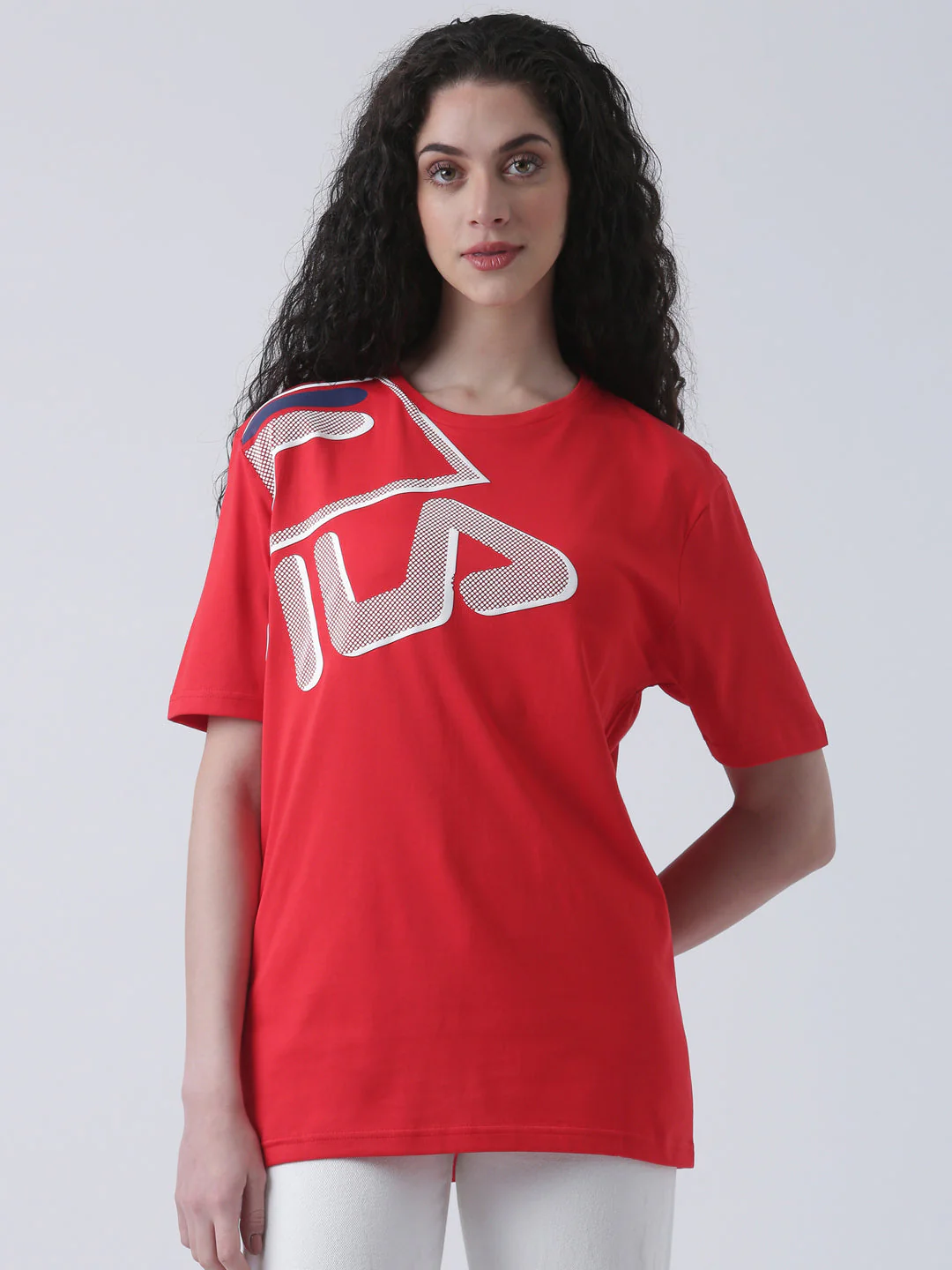 Fila Unisex Red T-Shirt Relaxed Fit - Image 3