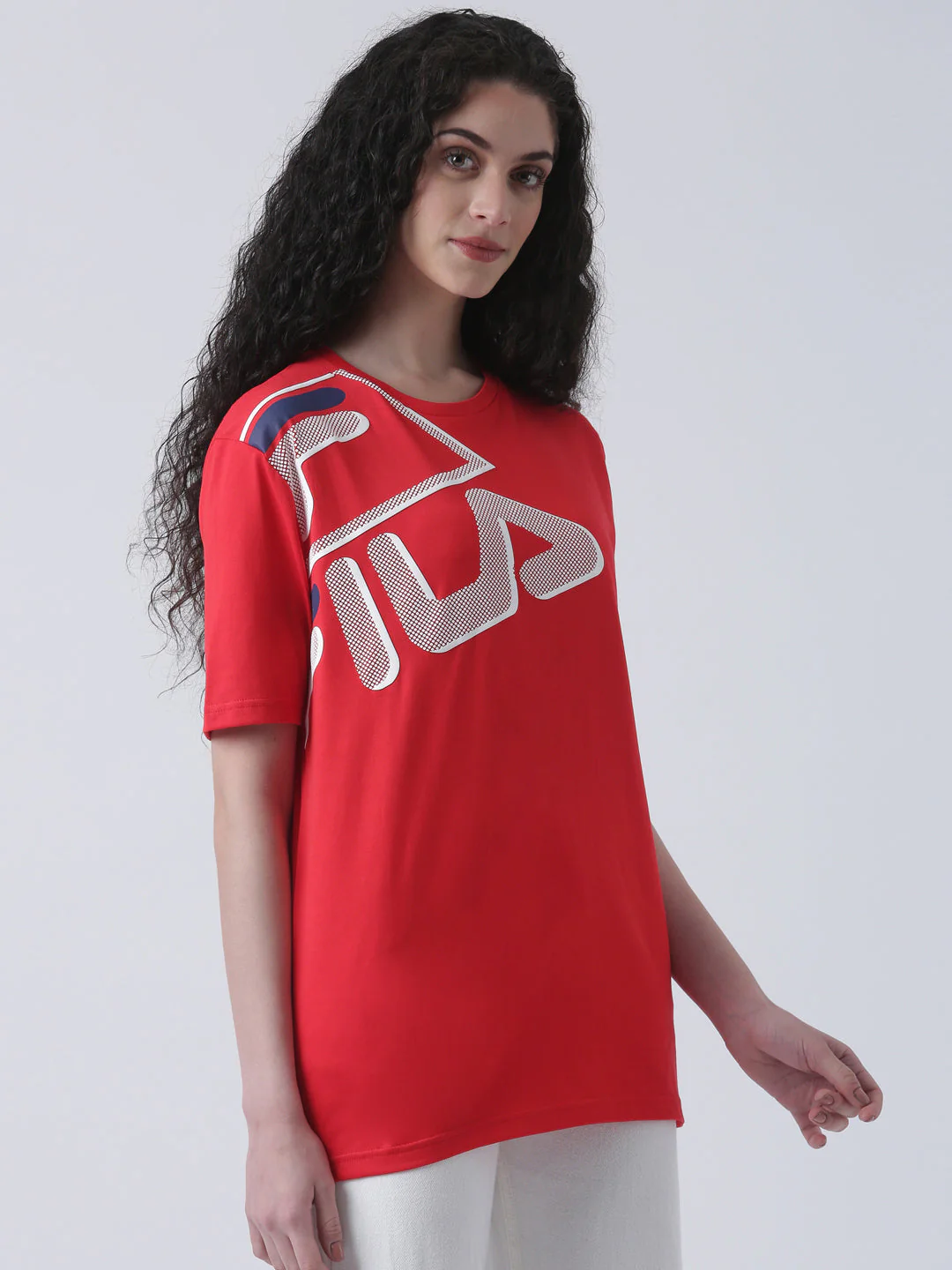 Fila Unisex Red T-Shirt Relaxed Fit - Image 6
