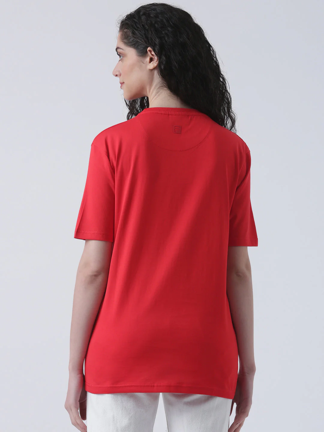 Fila Unisex Red T-Shirt Relaxed Fit - Image 7