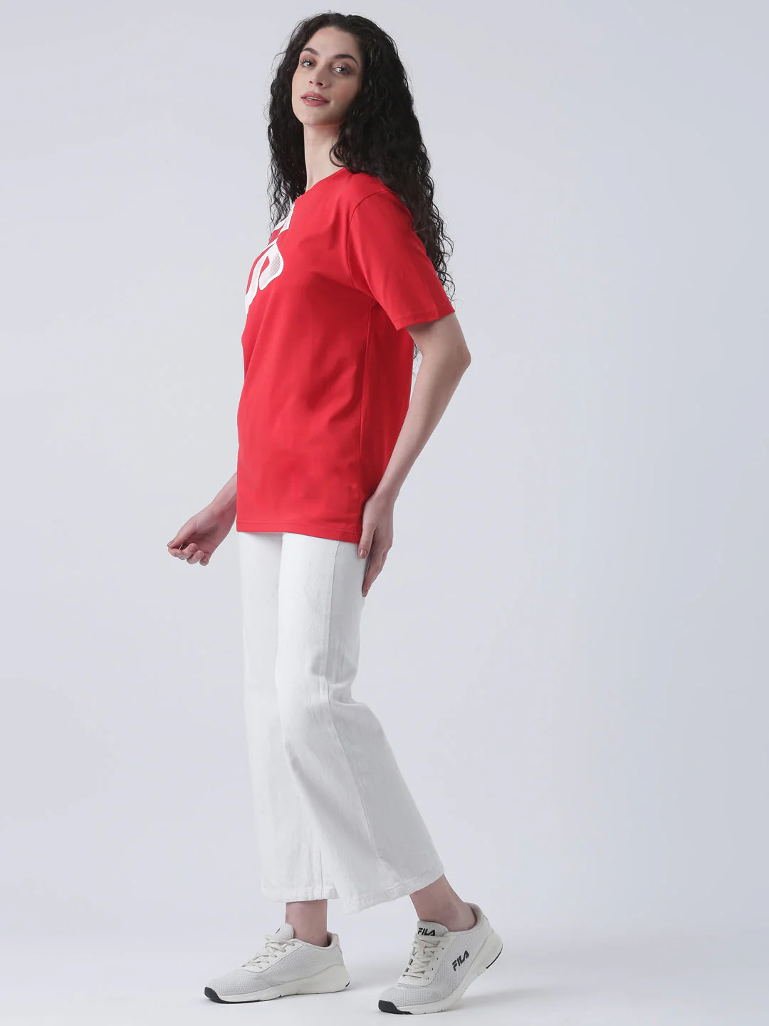 Fila Unisex Red T-Shirt Relaxed Fit - Image 8