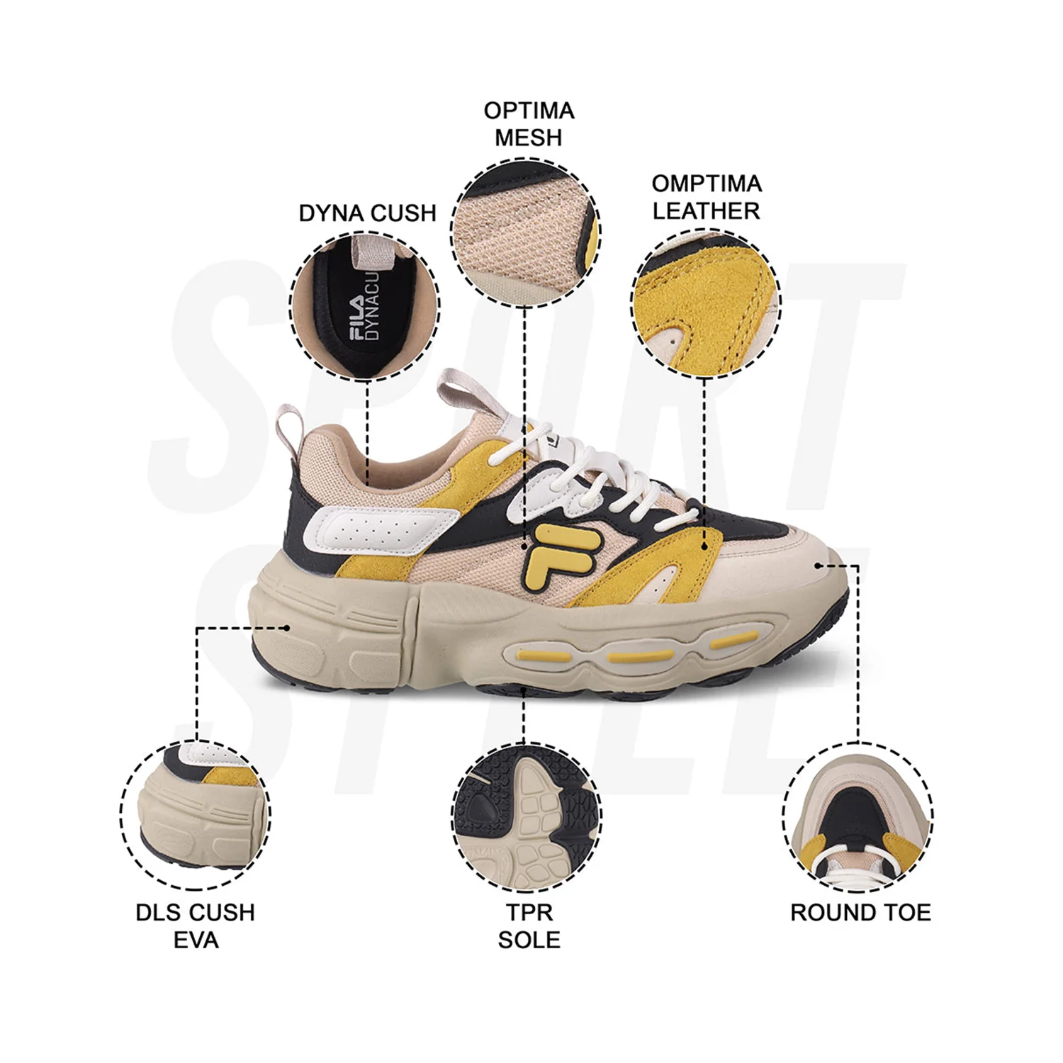 Fila Unisex Ri-Tss Ballad Beige Sneakers - Image 10
