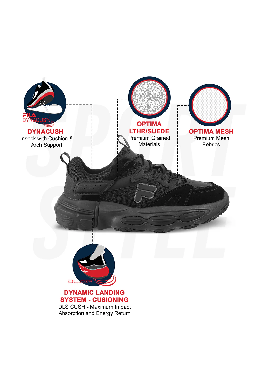 Fila Unisex Ri-Tss Ballad Black Sneakers - Image 11