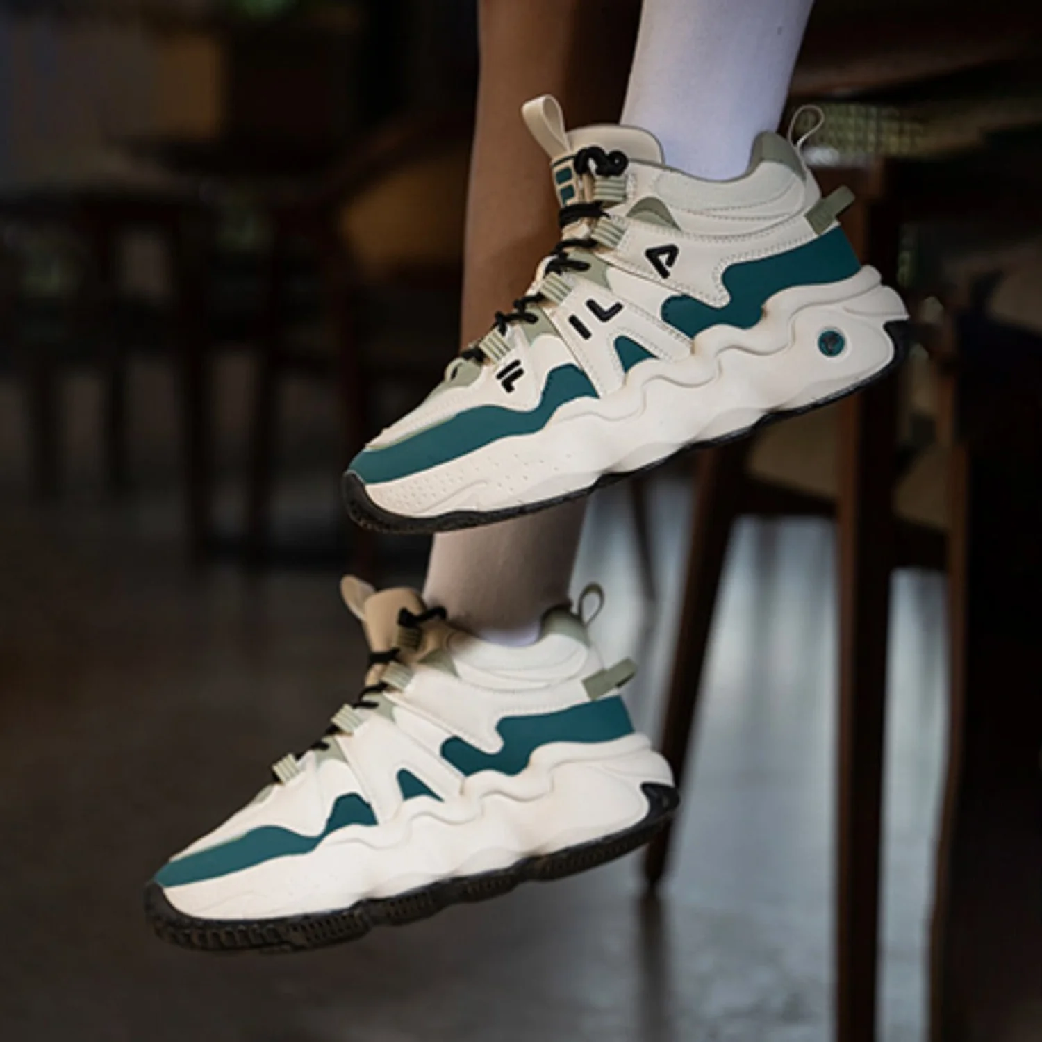 Fila Unisex Ri-Tss High Iii Off White Sneakers - Image 3