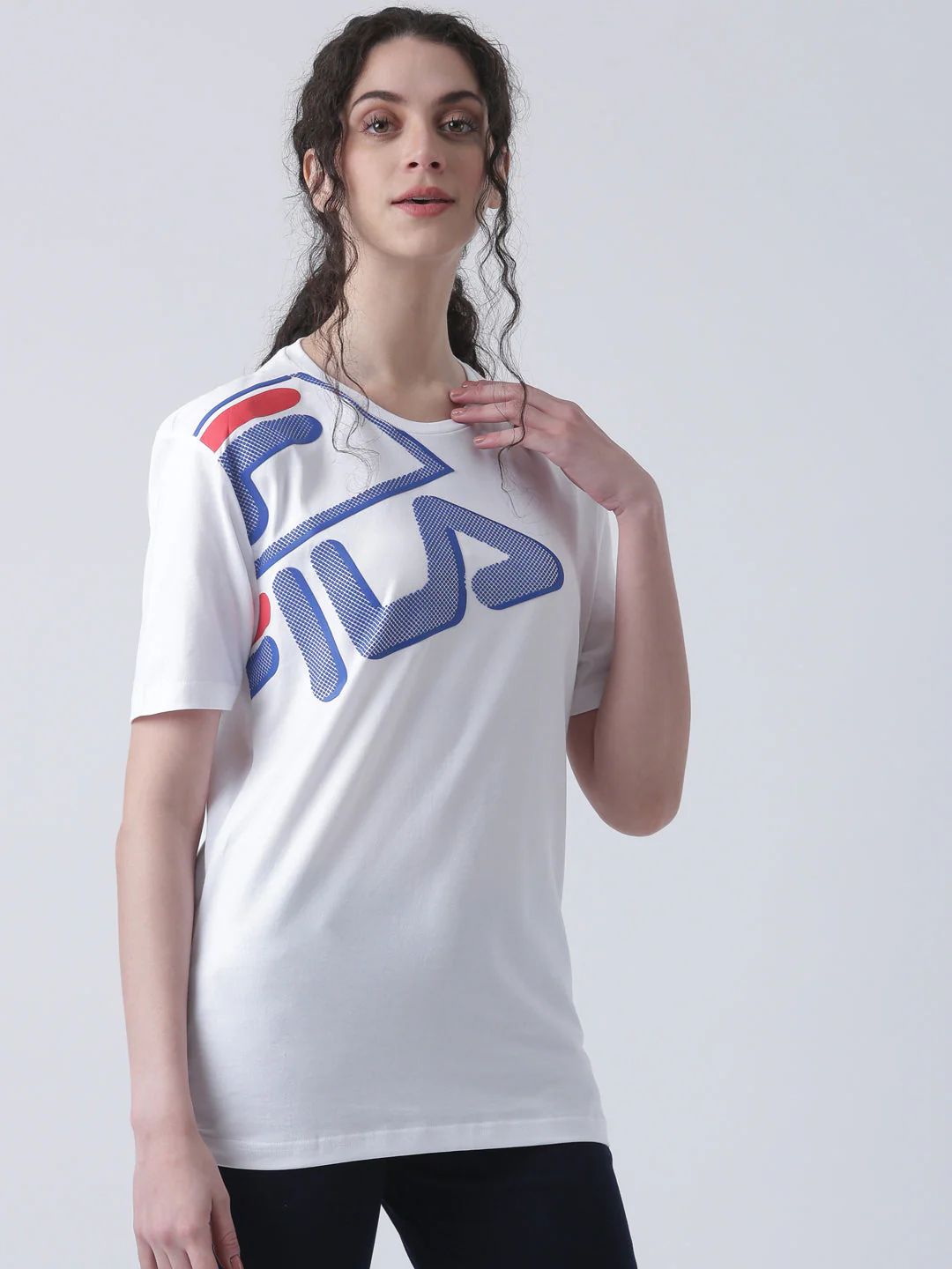 Fila Unisex White T-Shirt Relaxed Fit - Image 6