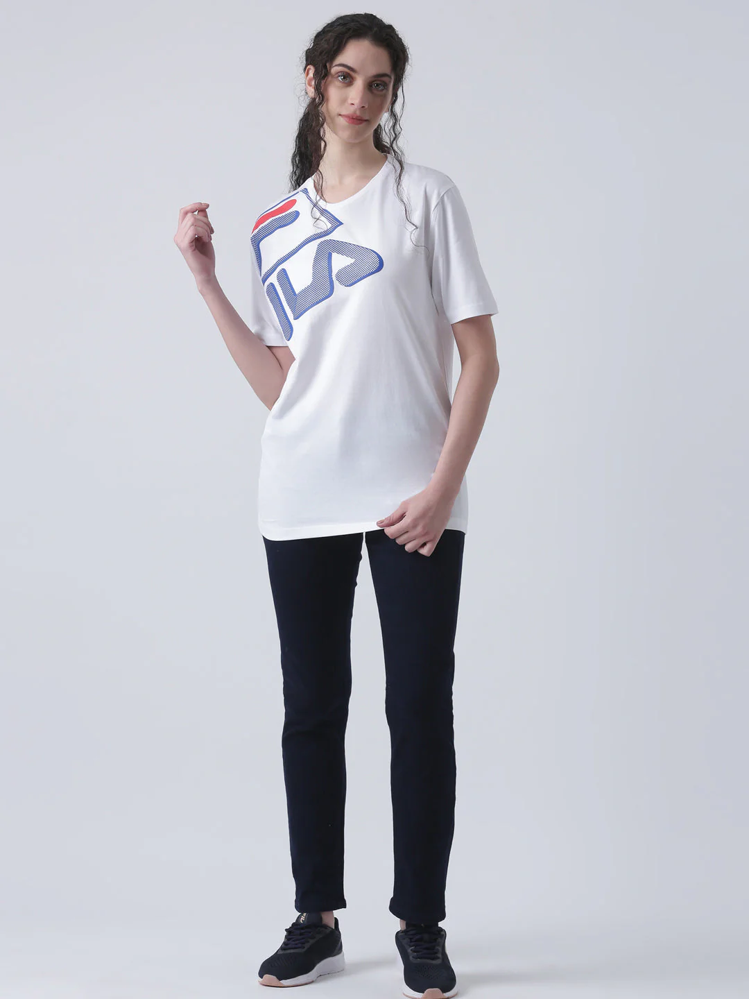 Fila Unisex White T-Shirt Relaxed Fit - Image 8