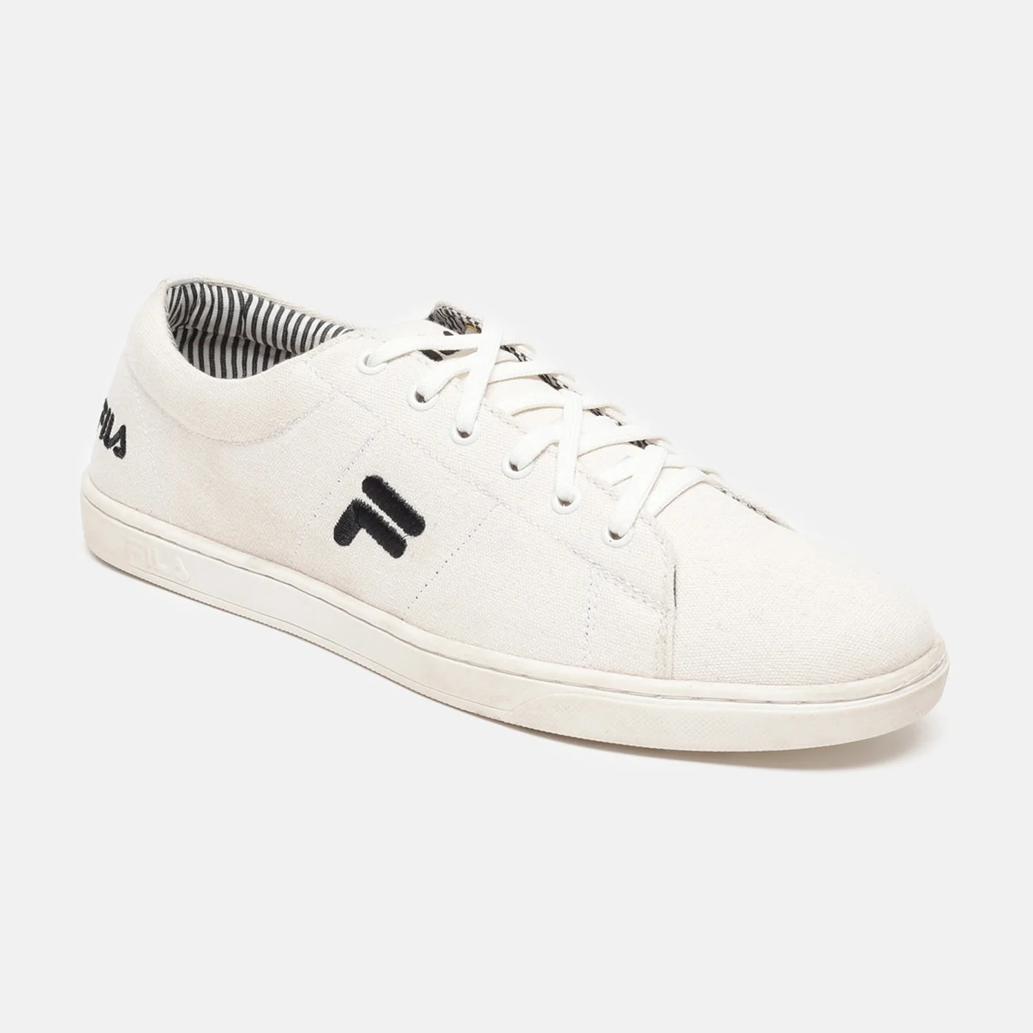 Fila White Eziota Men Canvas Sneakers - Image 2