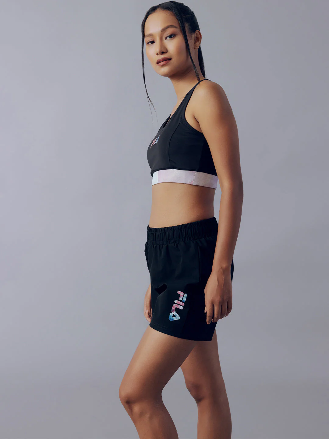 Fila Women Black Lana Solid Sports Bra - Image 5