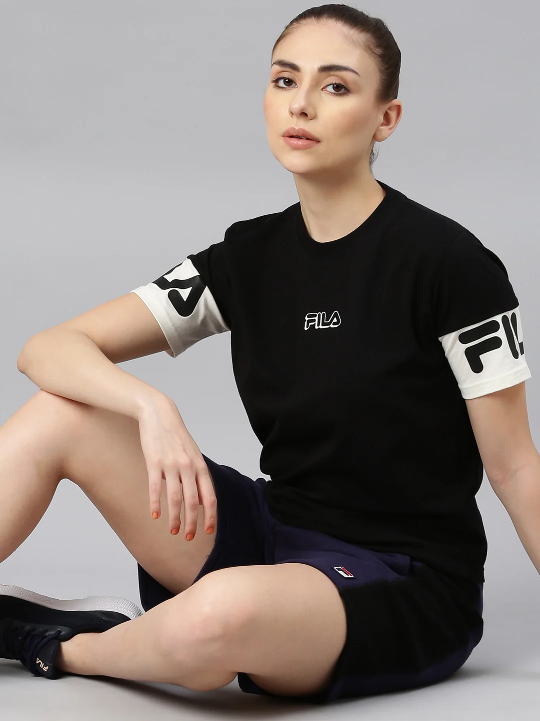 Fila Women Black Tignes T-Shirt - Image 8