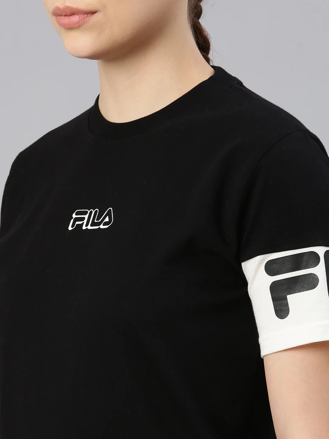 Fila Women Black Tignes T-Shirt - Image 9