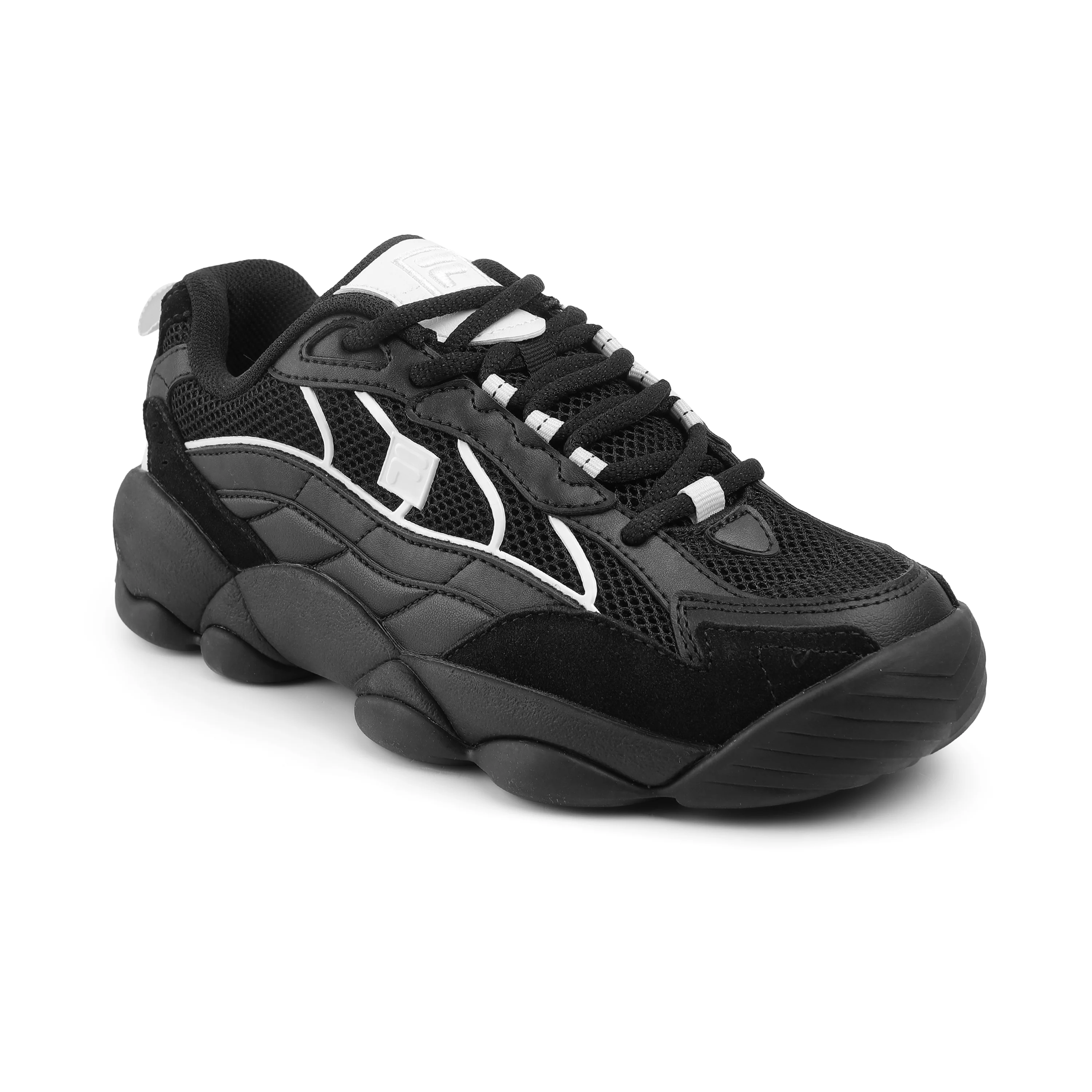 Fila Women Black Wavy Spaghetti Shoes - Image 2