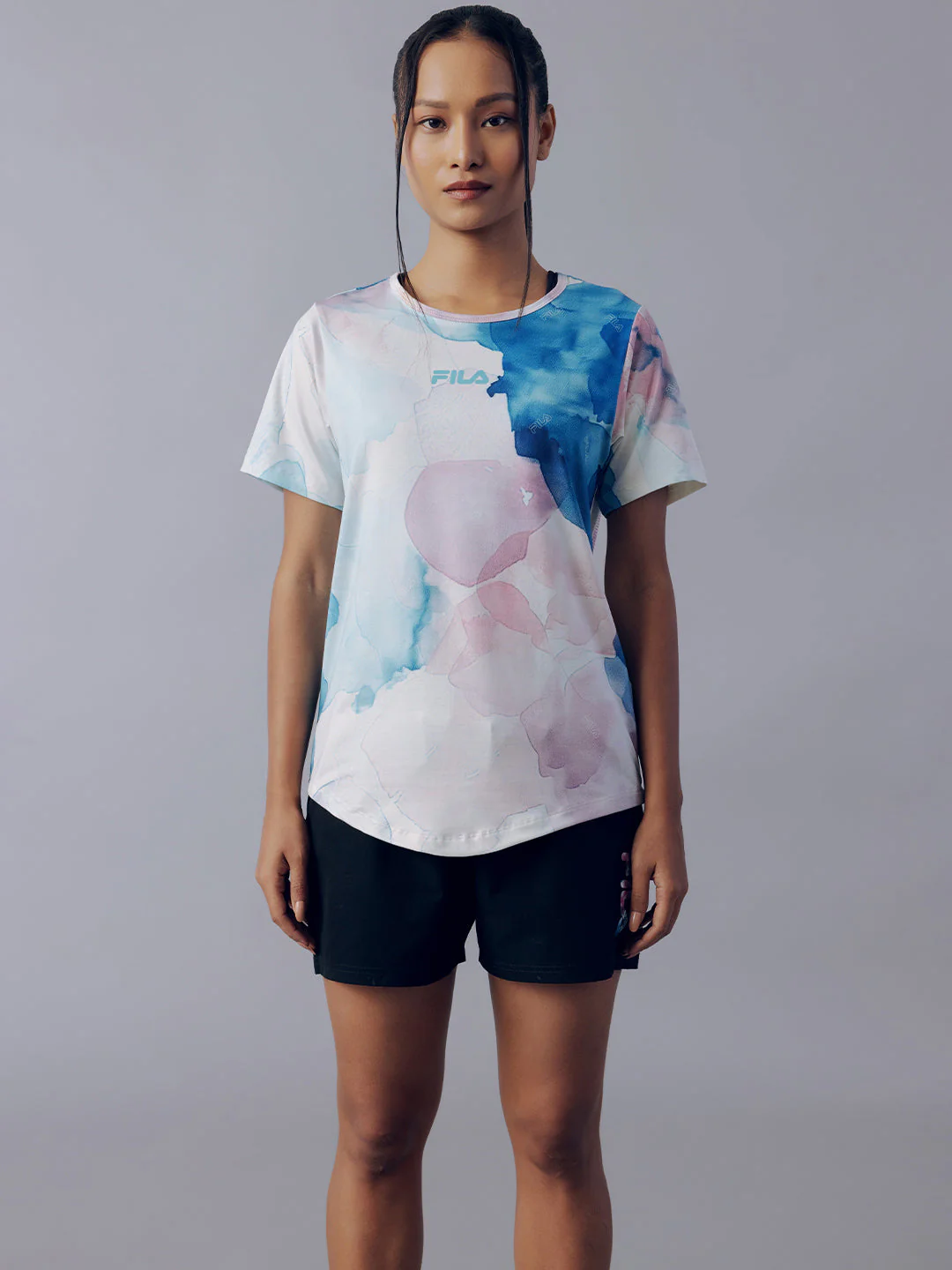 Fila Women Off White Herron Half Sleeve - Image 3