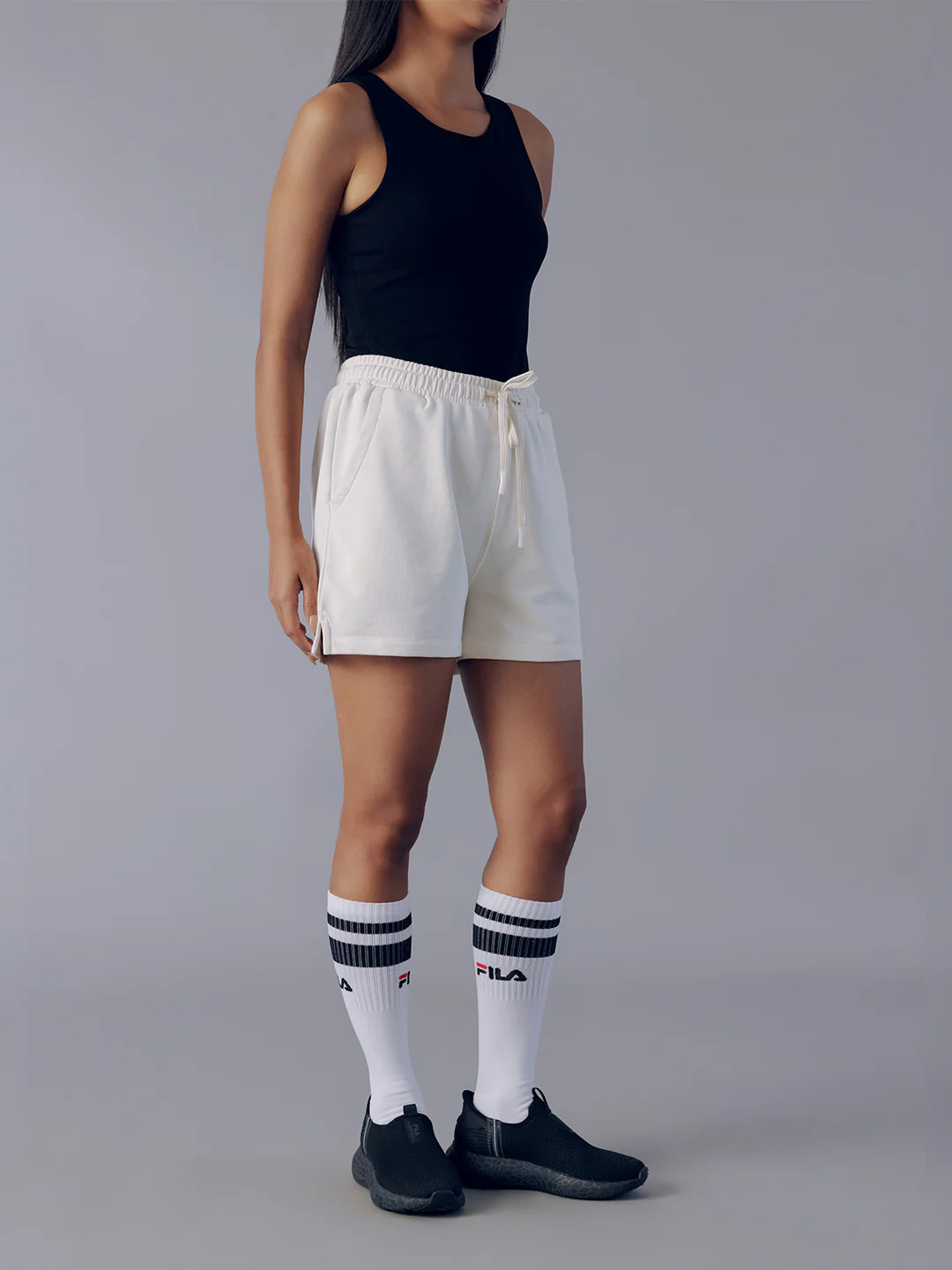 Fila Women Off White Zuri Shorts - Image 4