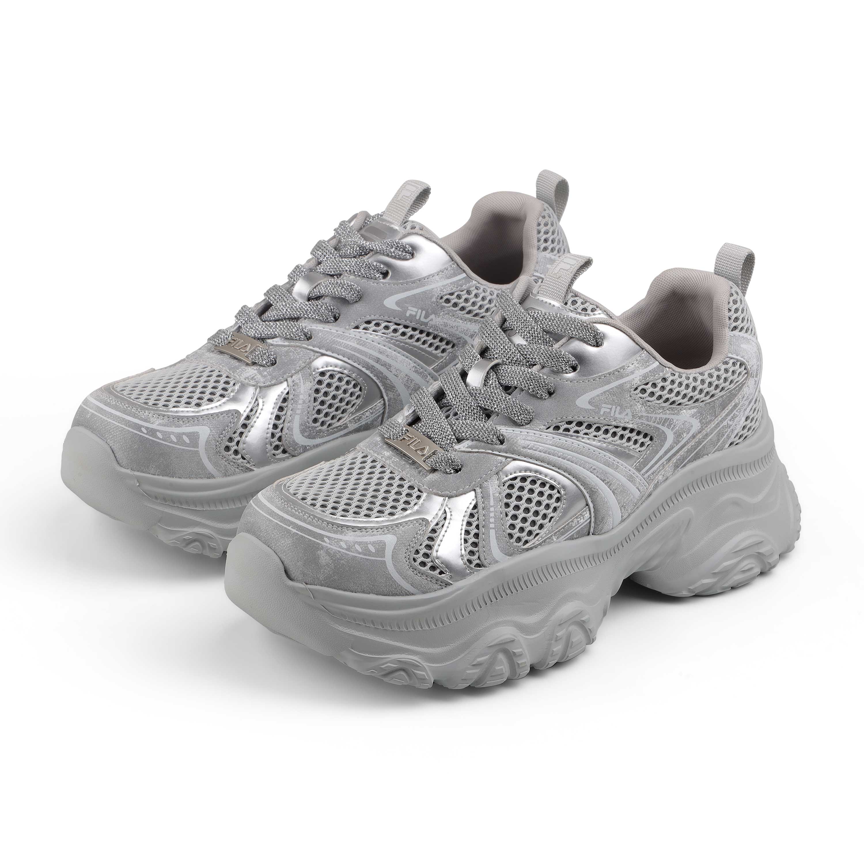 Fila Women Silver Envi Melani Metallic Shoes - Image 6