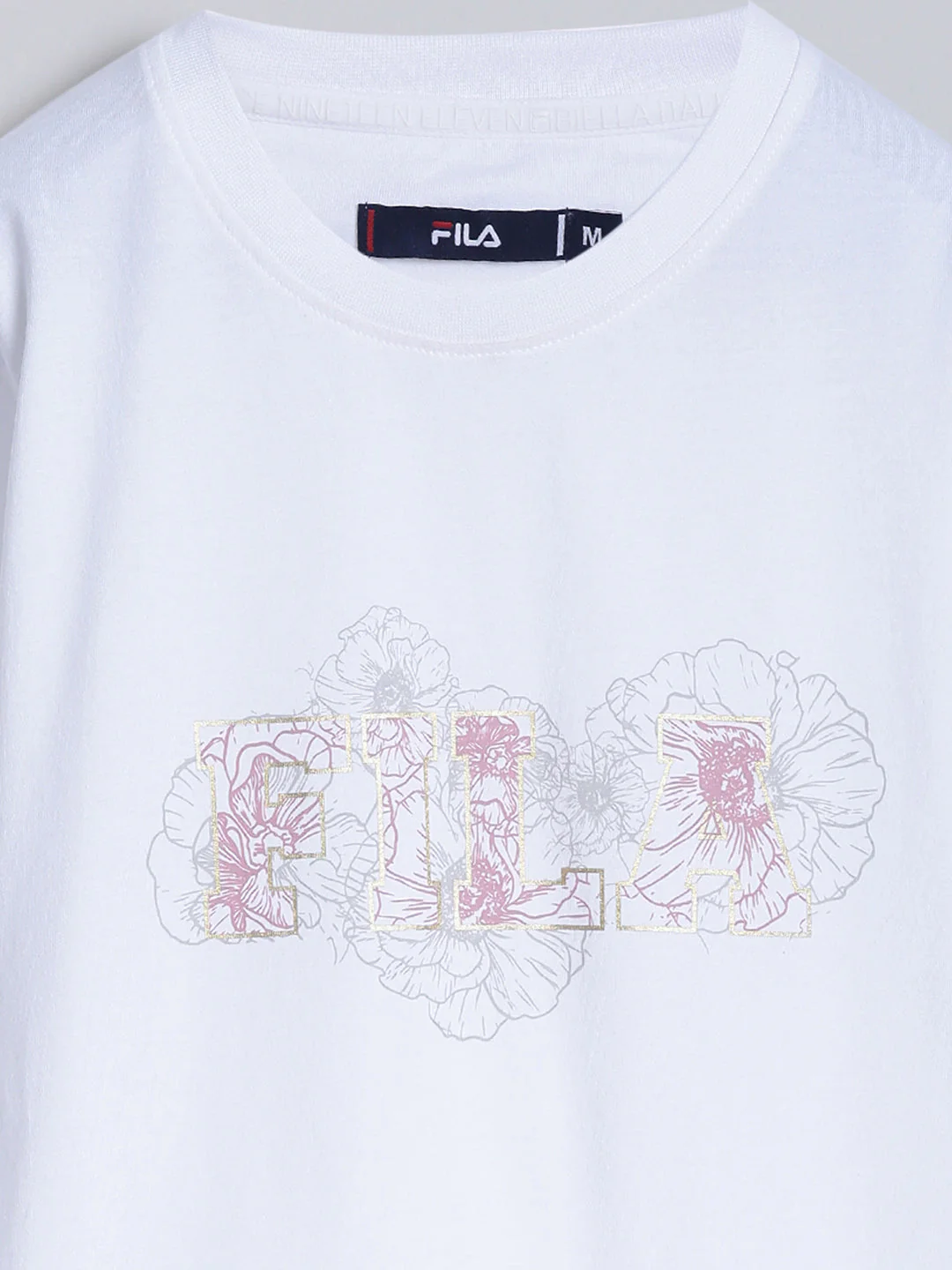 Fila Women White T-Shirt Relaxed Fit - Image 9