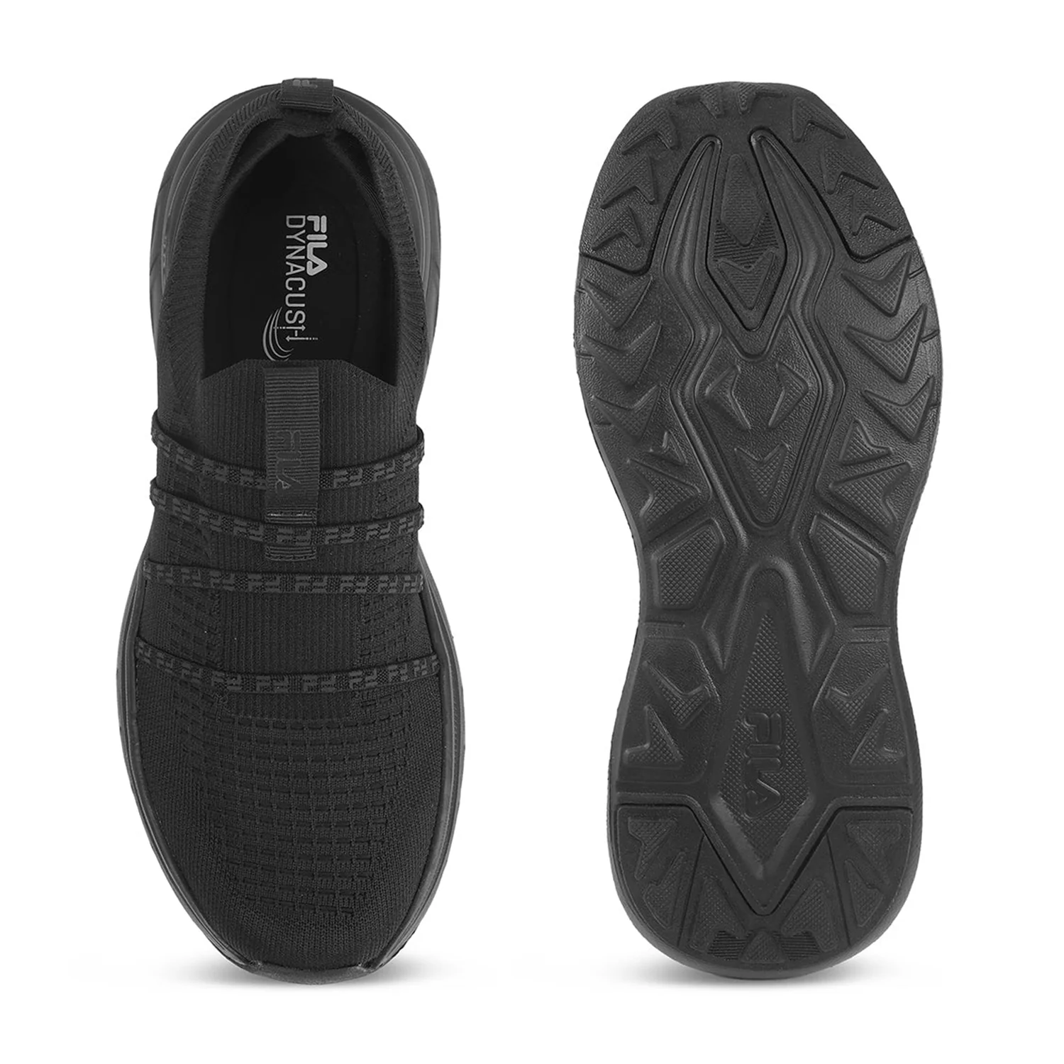 Fila Men Black Ease Quad Shoes - Image 8
