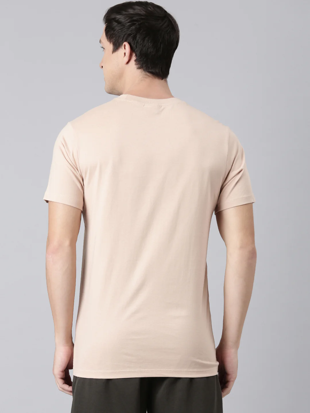 Men Camel Brown T-Shirts Regular Fit - Image 6