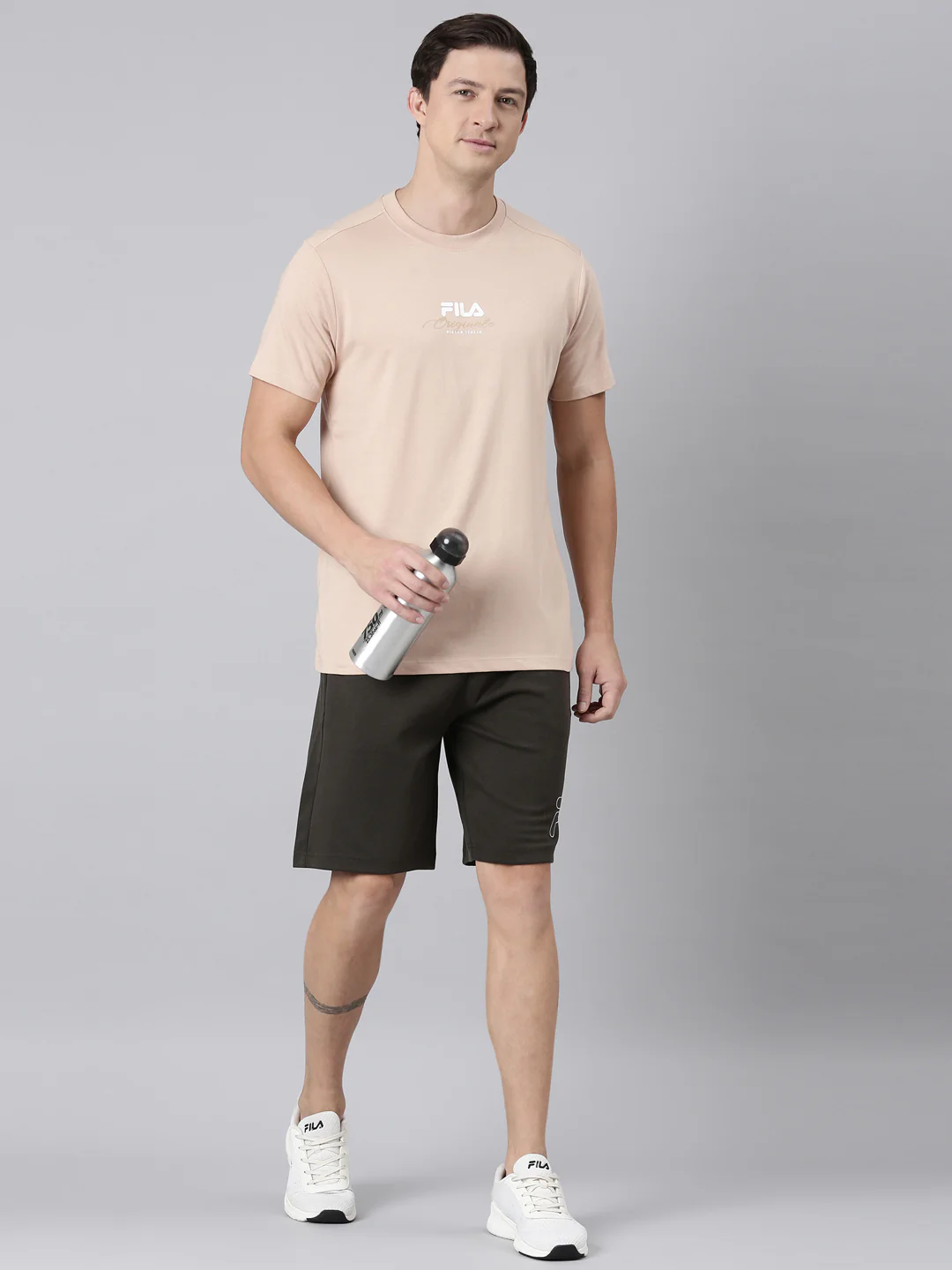 Men Camel Brown T-Shirts Regular Fit - Image 8