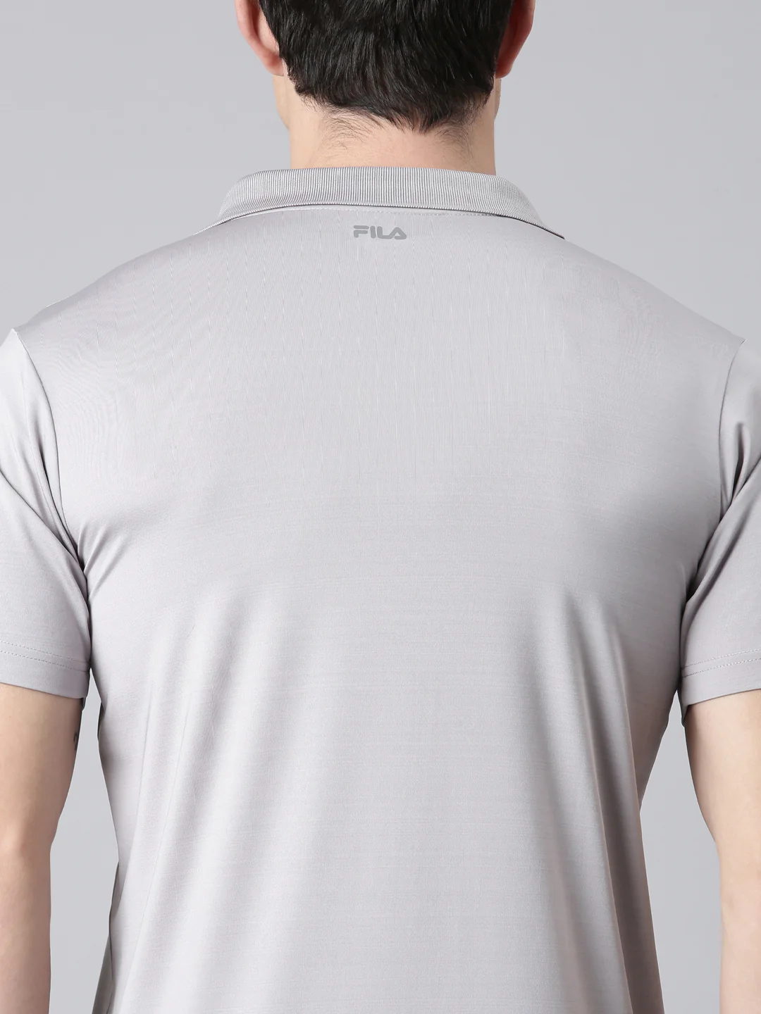 Men Grey Polo Collar T-Shirts Regular Fit - Image 9