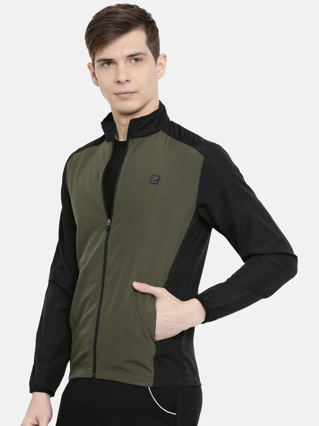Men's Color Block Comfort Fit Wind Cheater - Image 3
