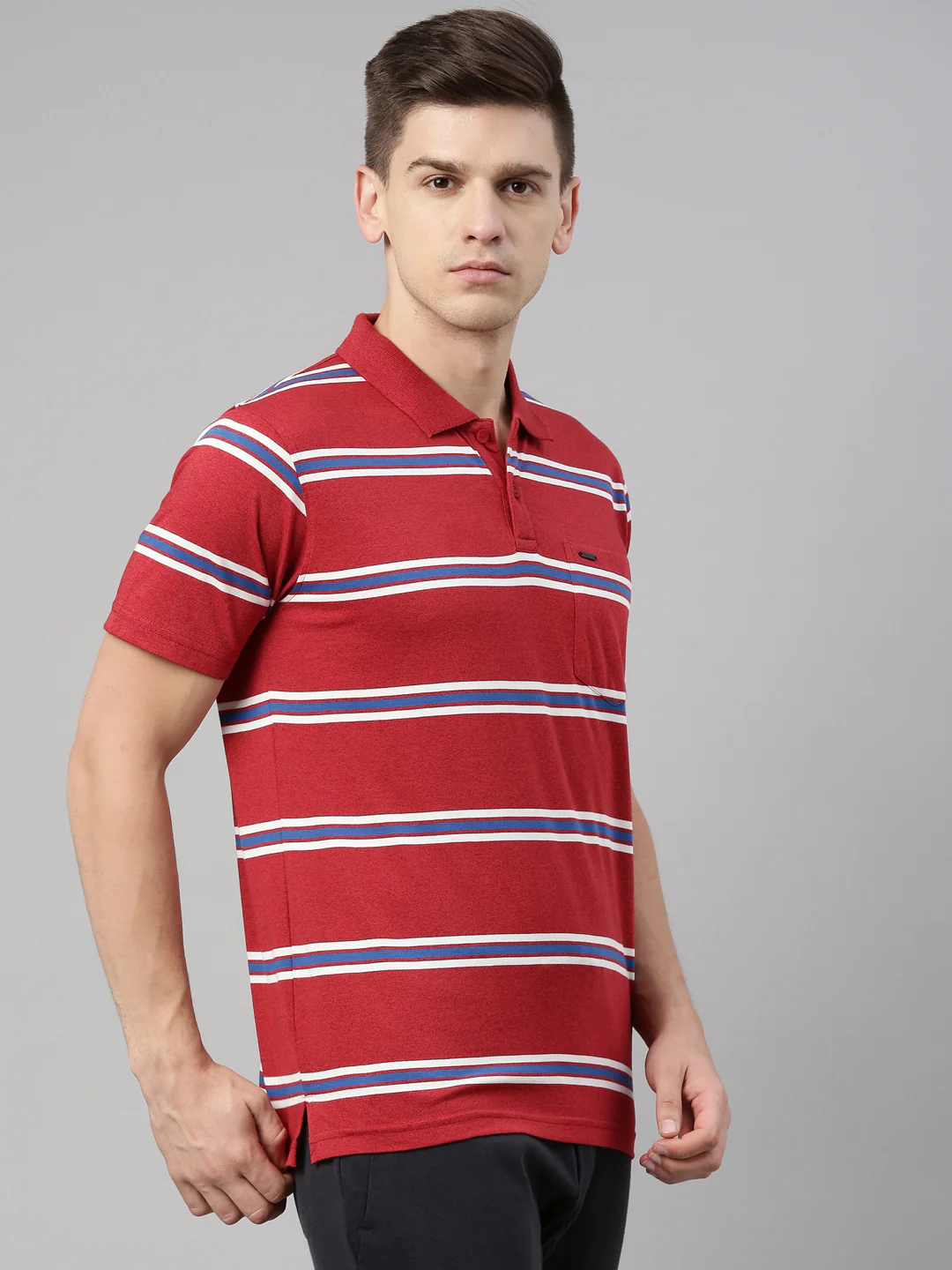 Men's Striper Comfort Polos - Image 3