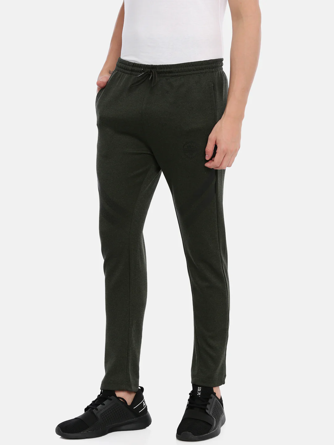 Men's Solid Tapered Track Pants - Image 2