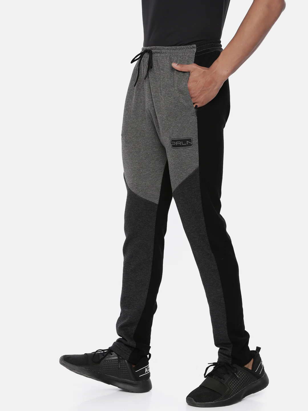 Men's Solid Tapered Track Pants - Image 2