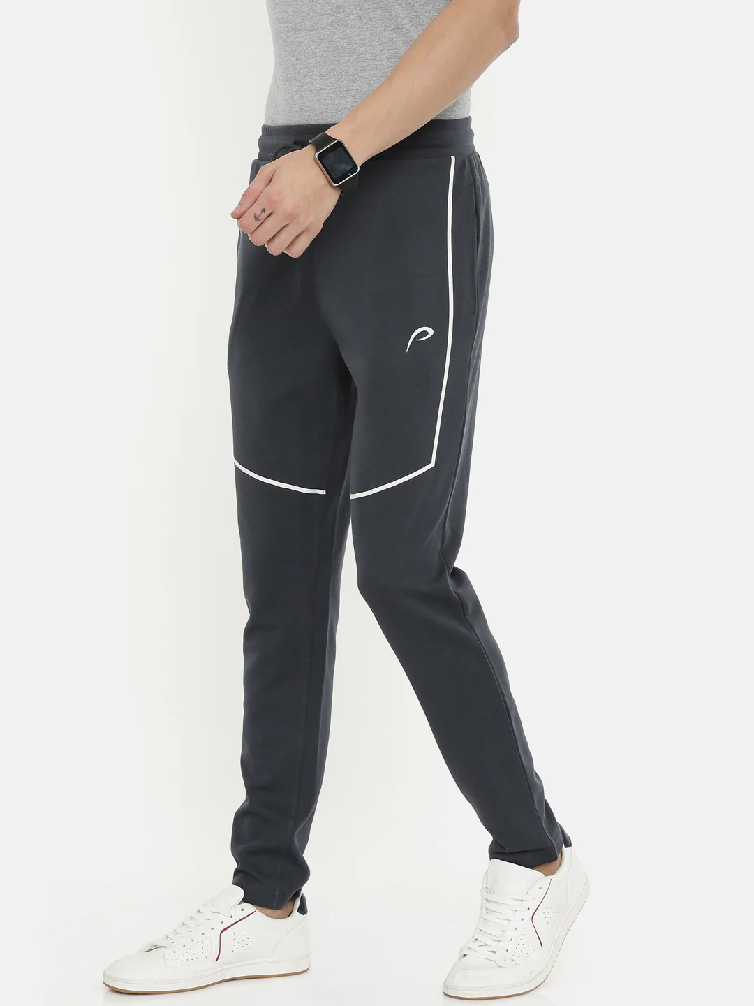 Men's Solid Tapered Track Pants - Image 2