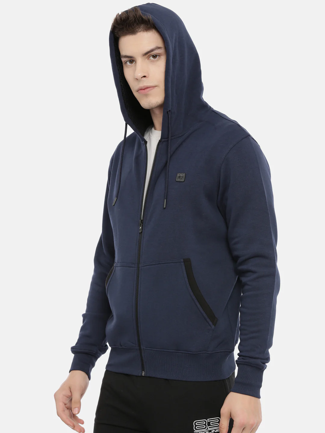 Men's Solid Comfort Fit Sweat Jacket - Image 3