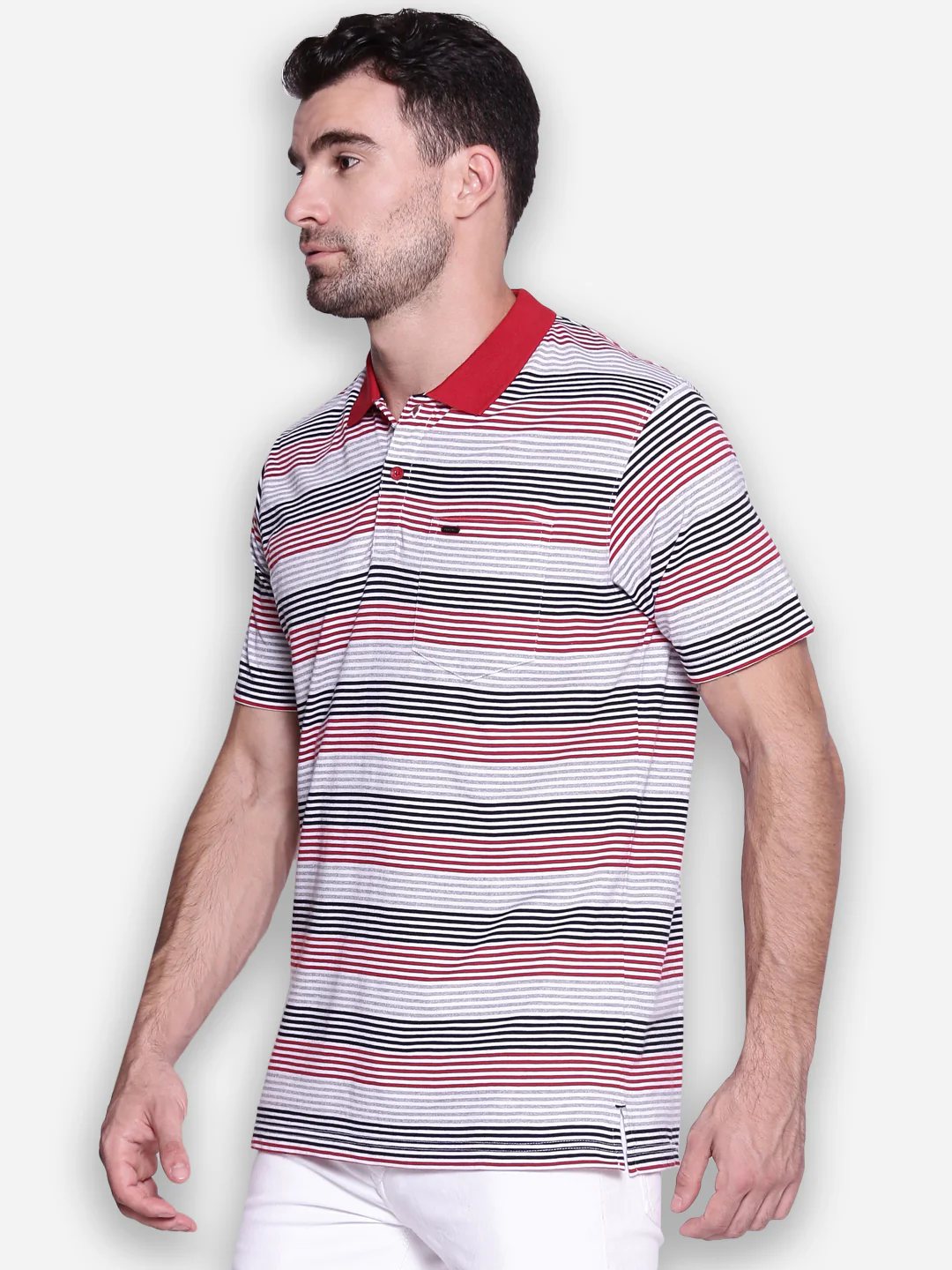 Men's Striper Comfort Polos - Image 2