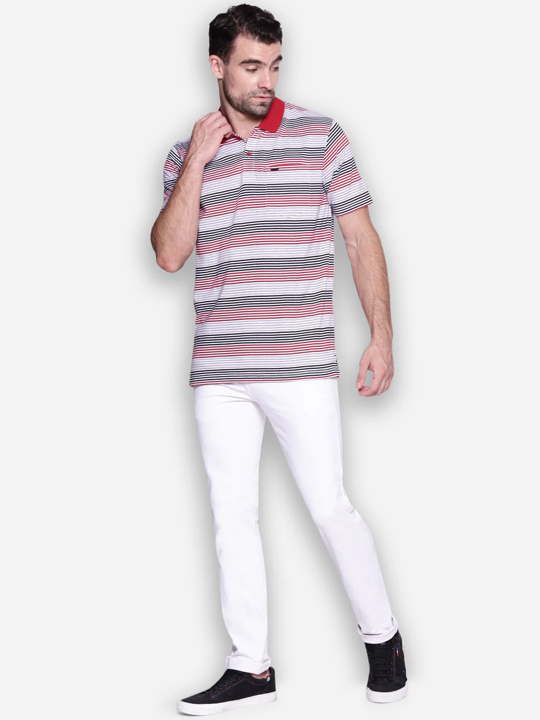 Men's Striper Comfort Polos - Image 4