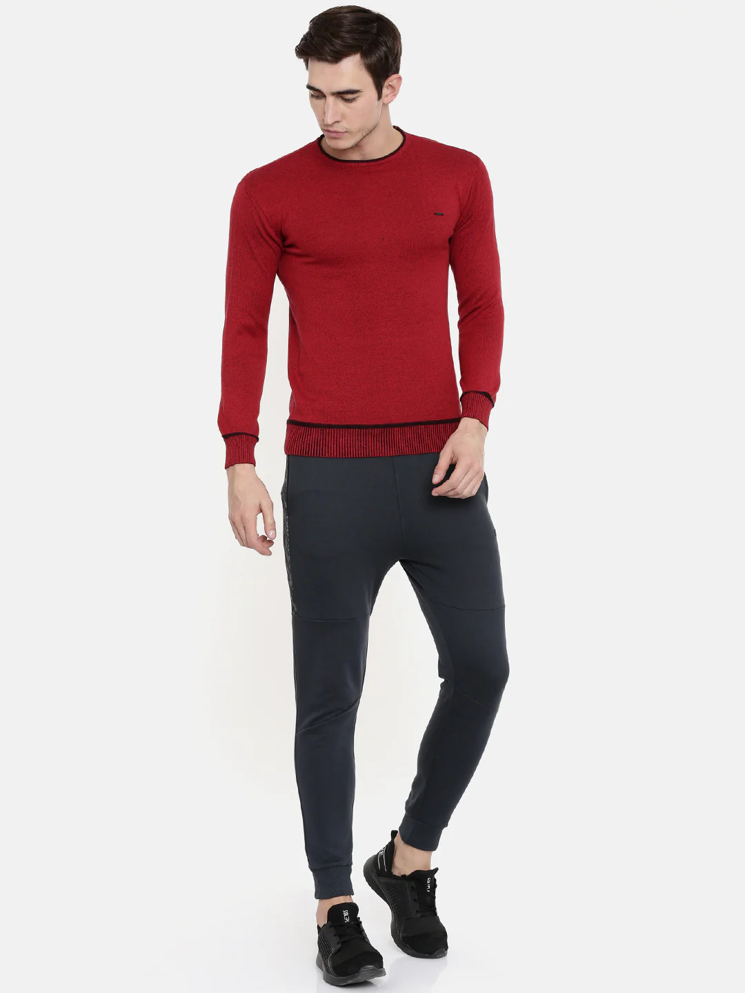 Men's Solid Comfort Fit Jumpers - Image 5