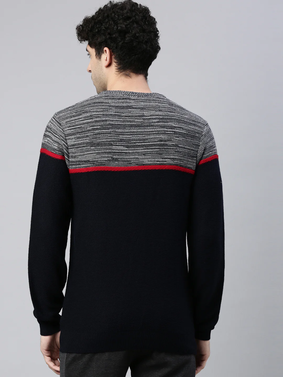 Men's Color Block Comfort Fit Jumpers - Image 5