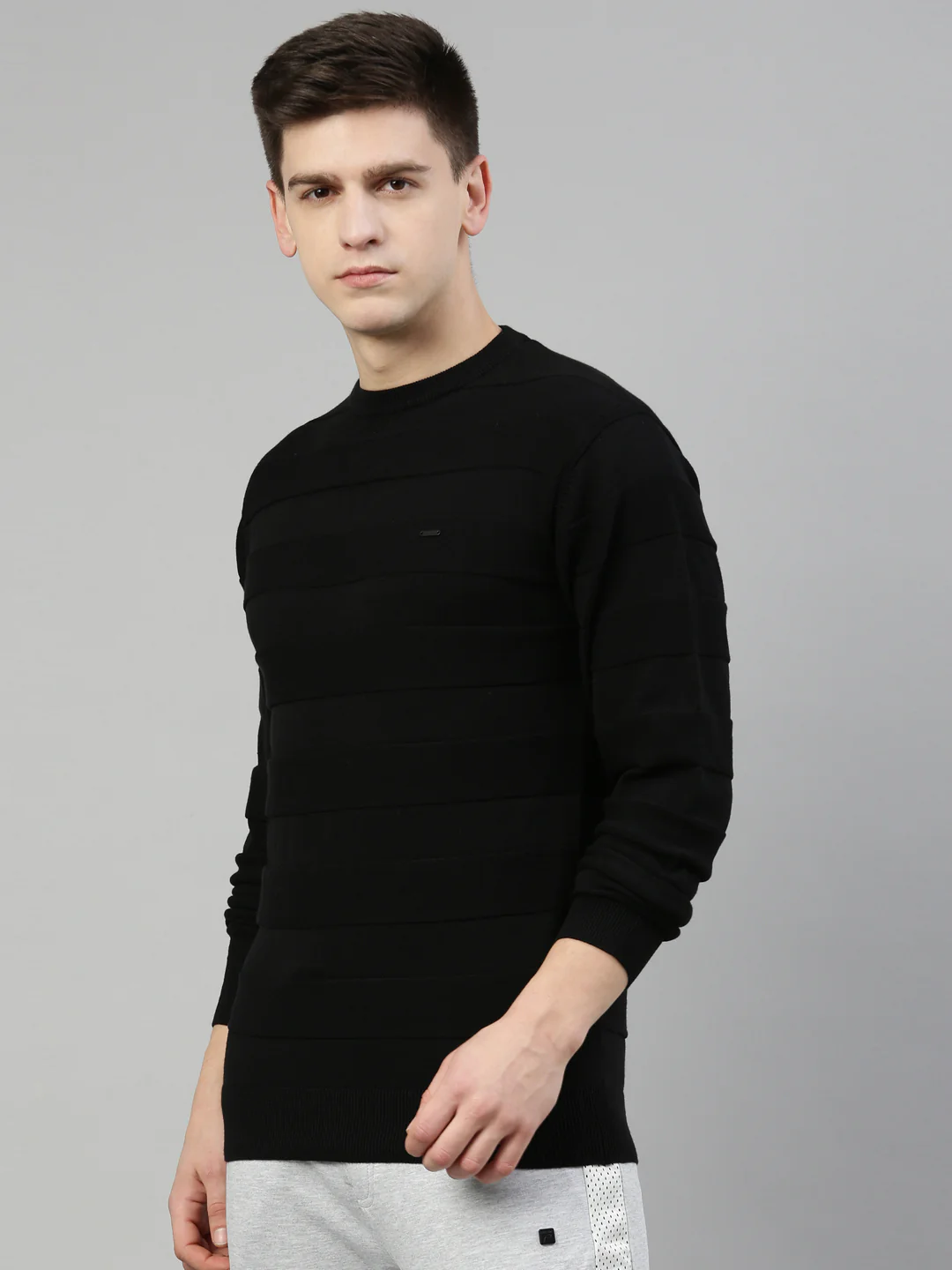 Men's Solid Comfort Fit Jumpers - Image 3