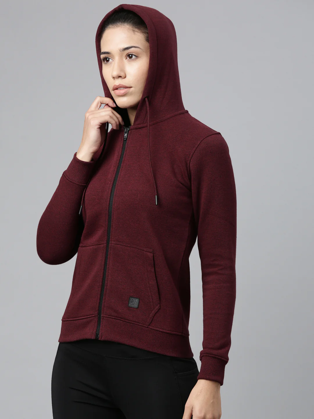 Women's Solid Running Sweat Jacket - Image 3