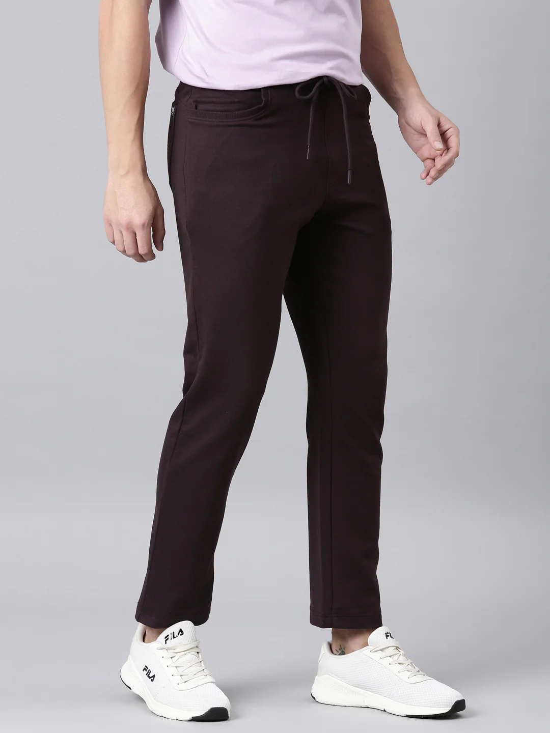 Men Brown Bottom Wear Regular Fit - Image 3