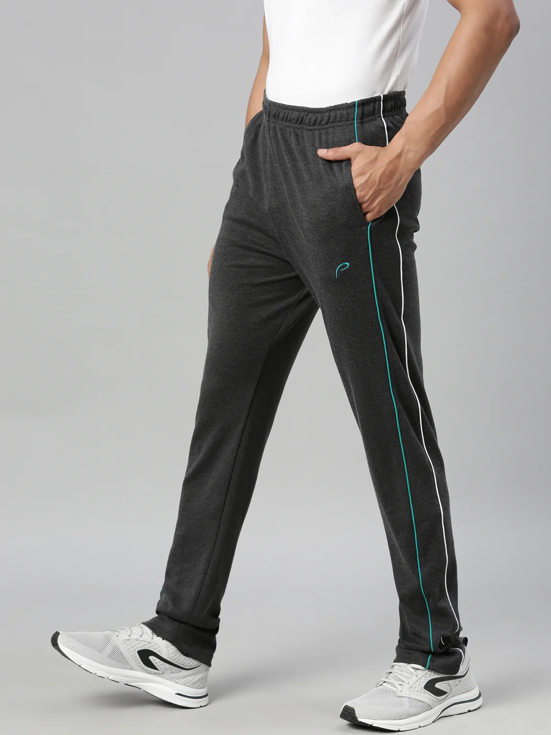 Men's Solid Classic Track Pants - Image 2